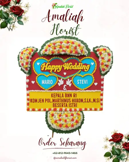 Papan Bunga Pernikahan Titi Rante